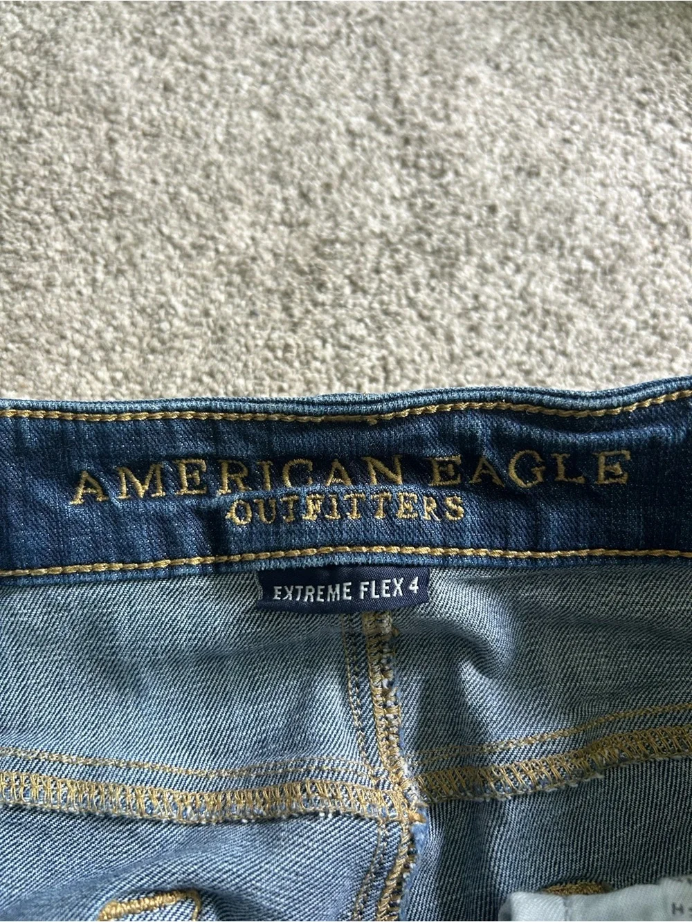 American Eagle Outfitters Distressed Dark Blue Jeans